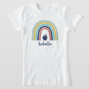 Custom modern boho apple fruit rainbow T-Shirt