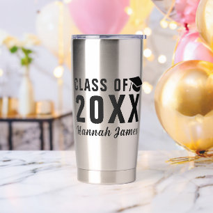 Custom Modern Bold Class Of 2025 Graduation Insulated Tumbler