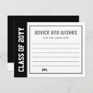 Custom Modern Bold Graduation Advice & Wishes Card