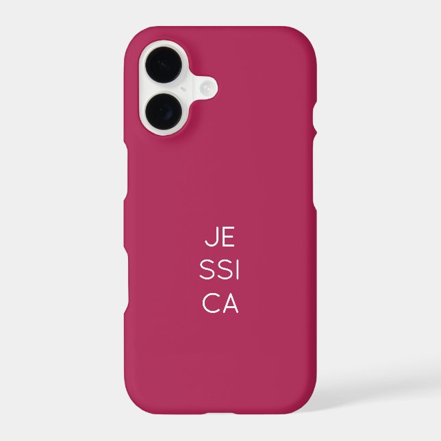 Custom Modern Bordeaux Minimalist (Back)