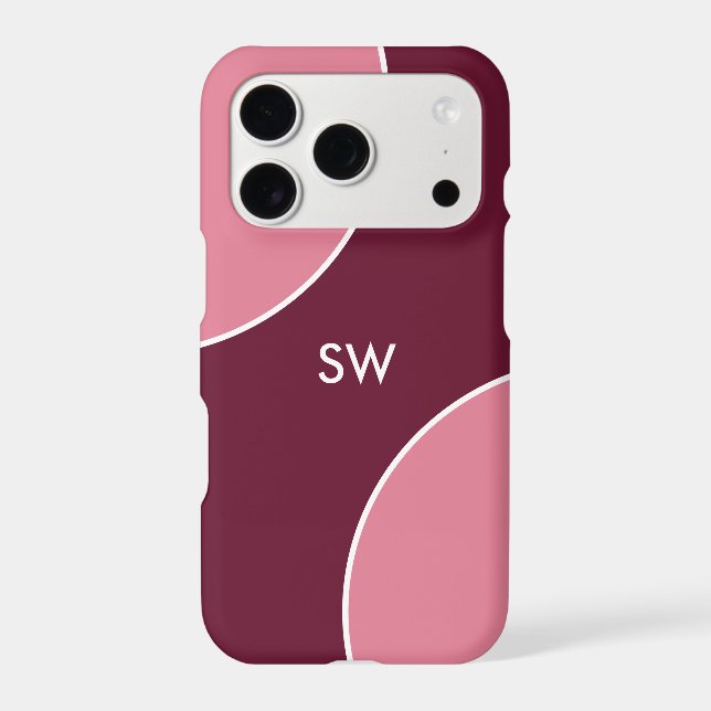 Custom Modern Bordeaux Pink Minimalist (Back)