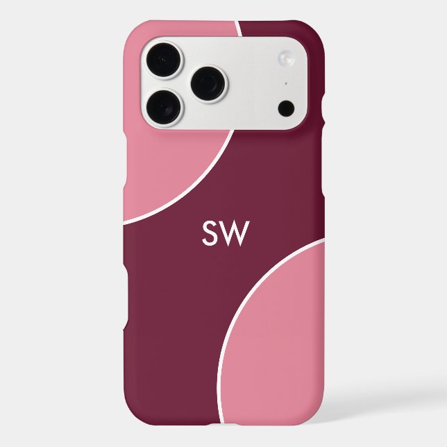 Custom Modern Bordeaux Pink Minimalist (Back)