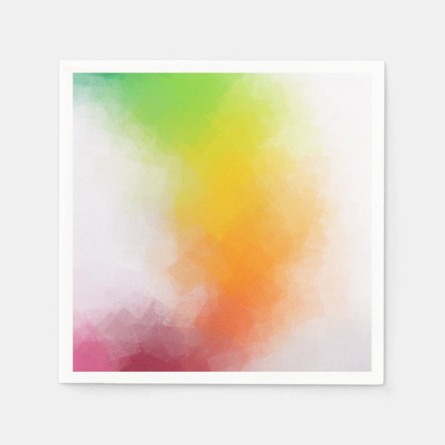 Custom Modern Bright Colours Abstract Art Template Napkin (Front)