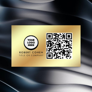 Custom Modern Business Card with Logo & QR Code