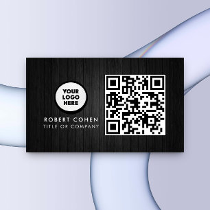 Custom Modern Business Card with Logo & QR Code
