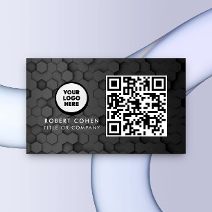 Custom Modern Business Card with Logo & QR Code