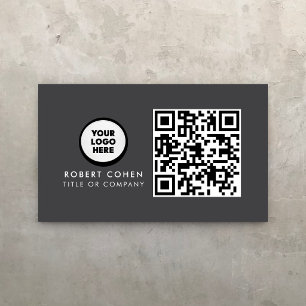 Custom Modern Business Card with Logo & QR Code