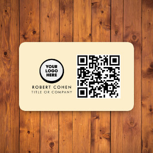 Custom Modern Business Card with Logo & QR Code