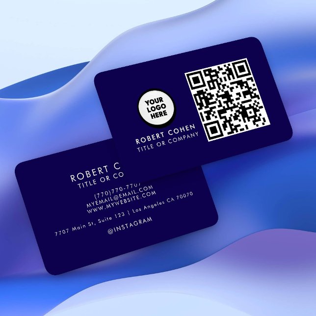 Custom Modern Business Card with Logo & QR Code (Creator Uploaded)