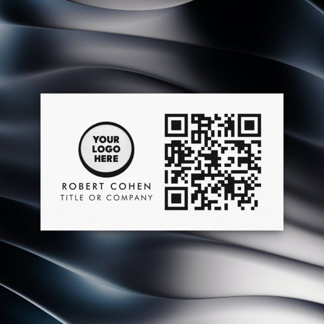 Custom Modern Business Card with Logo & QR Code  (Creator Uploaded)