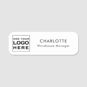 Custom Modern Business Logo Employees Name Tag