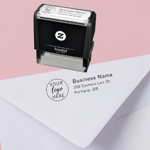 Custom Modern Business Logo Employees Self-inking Stamp
