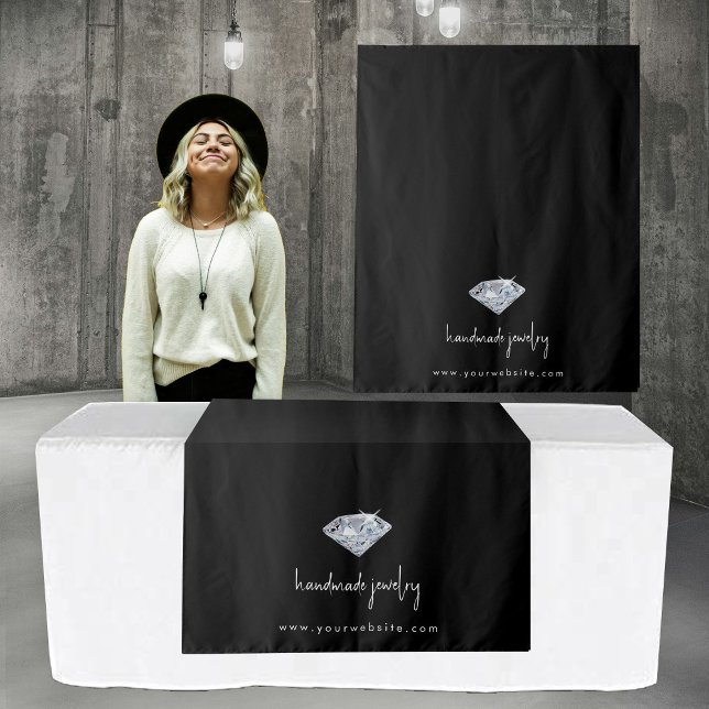 Custom Modern Business Table Runner Banner Jewelle Tapestry (Custom Modern Business Table Runner Banner Jewelry Tapestry)