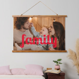 Custom Modern Casual Modern Family Full Photo Hanging Tapestry