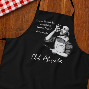 Custom Modern Chef Funny Shakespeare Quote  Apron