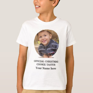 Custom modern Christmas cookie photo template T-Sh T-Shirt