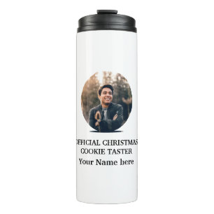 Custom modern Christmas cookie photo template Thermal Tumbler