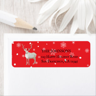 Custom Modern Christmas Holiday Reindeer Red