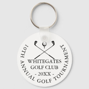 Custom Modern Classic Golf Club Tournament Key Ring