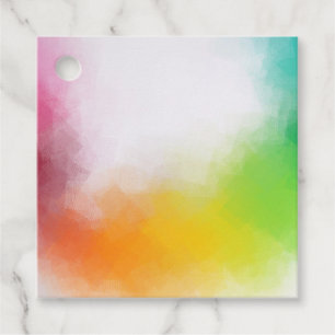 Custom Modern Colourful Abstract Blank Template Favour Tags