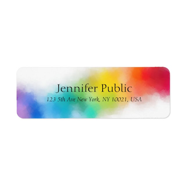 Custom Modern Colourful Abstract Template Rainbow (Front)