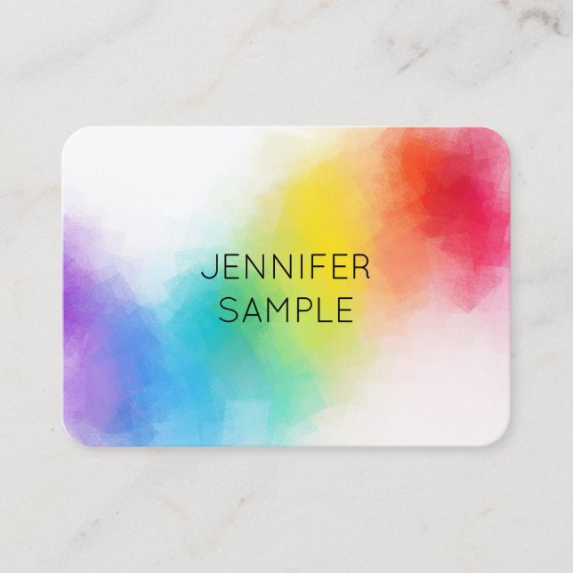 Custom Modern Colourful Design Elegant Professiona Business Card (Front)