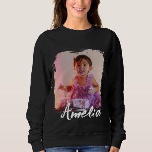 Custom, Modern Cool Photo Birthday Sweatshirt