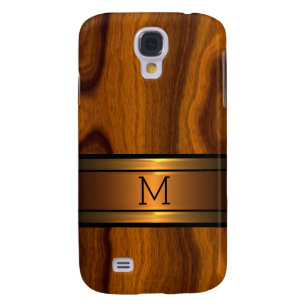 Custom Modern Cool Trendy Wood Grain Pattern Galaxy S4 Case