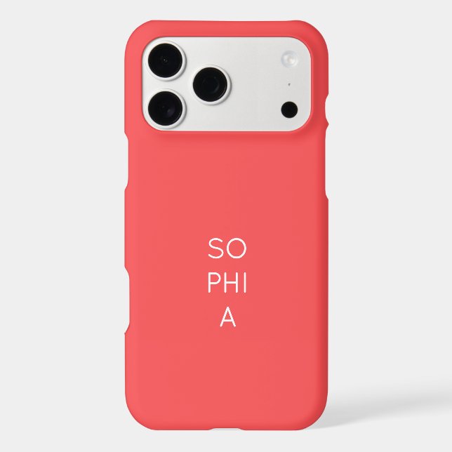 Custom Modern Coral Minimalist (Back)