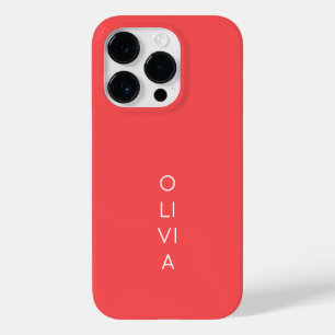Custom Modern Coral Minimalist Case-Mate iPhone 14 Pro Case