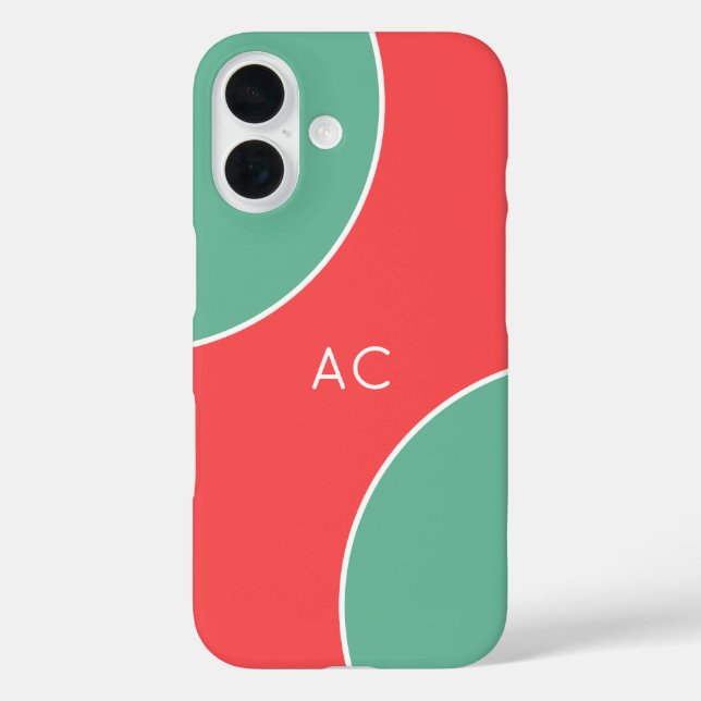 Custom Modern Coral Minimalist Case-Mate iPhone Case (Back)