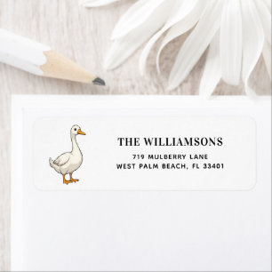 Custom Modern Cute Silly Goose Address