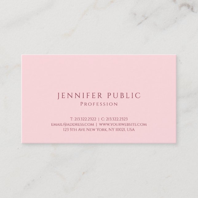 Custom Modern Design Elegant Luxury Premium Silk Business Card (Front)