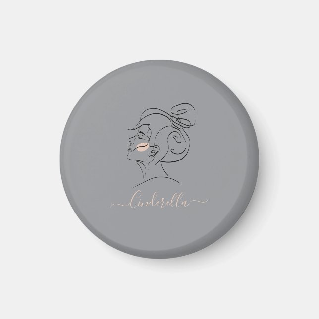 Custom Modern Design Monogram Gift Magnet (Front)