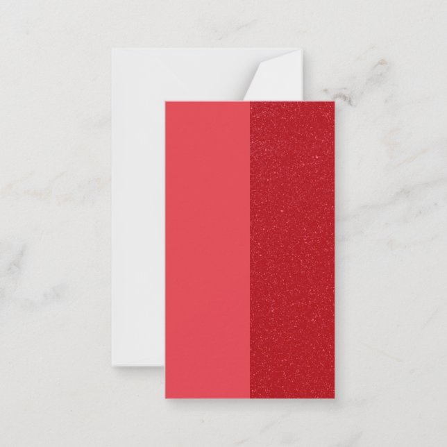 Custom Modern Dual-Tone Tomato Red Flat Note Card (Front)