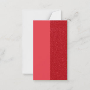 Custom Modern Dual-Tone Tomato Red Flat Note Card
