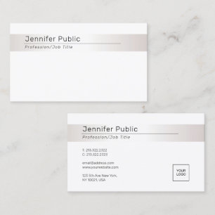 Custom Modern Elegant Glamorous Silver Template Business Card