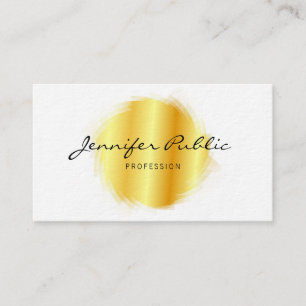 Custom Modern Elegant Handwritten Gold Template Business Card