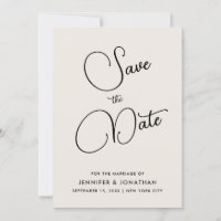 Custom Modern Elegant Handwritten Simple Cream