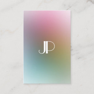 Custom Modern Elegant Monogram Colourful Template Business Card