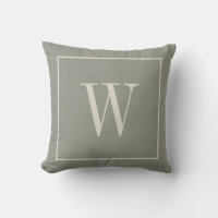 Custom Modern Elegant Monogrammed Initial Taupe