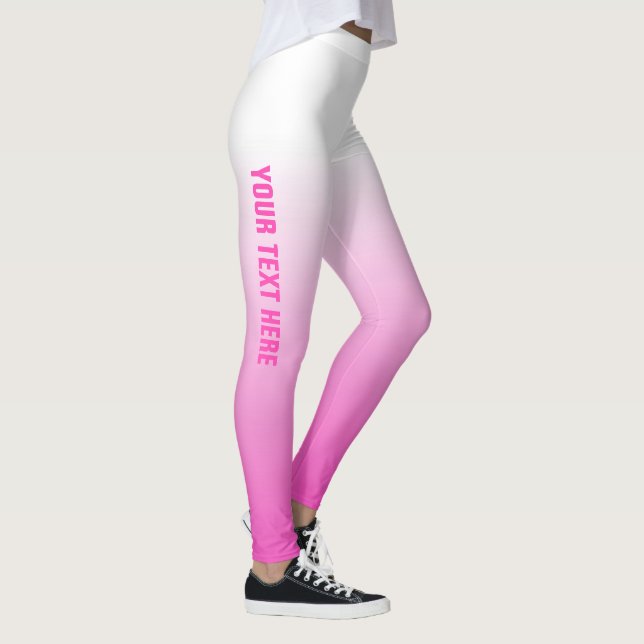 Custom Modern Elegant Pink Create Your Own Leggings (Right)
