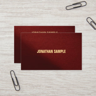 Custom Modern Elegant Professional Gold Text Business Card