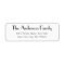 Custom Modern Elegant Simple White Return Address