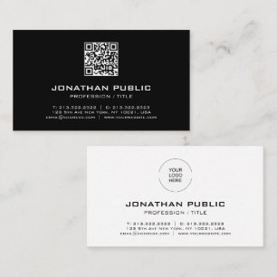 Custom Modern Elegant Template Barcode QR Code Business Card