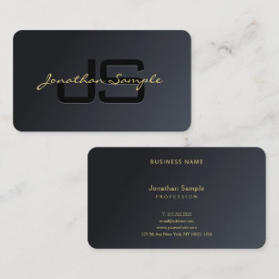 Custom Modern Elegant Template Black Gold Luxury Business Card