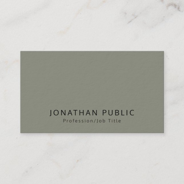 Custom Modern Elegant Template Premium Thick Business Card (Front)