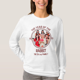 Custom Modern Family Chinese New Year Photo T-Shirt