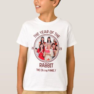 Custom Modern Family Chinese New Year Photo T-Shirt