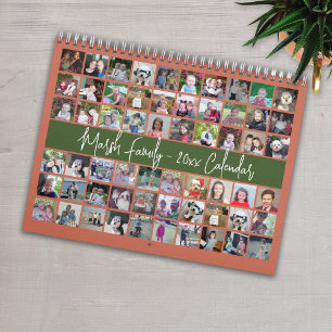 Custom Modern Family Olive Terra Cotta - 60 Photo Calendar